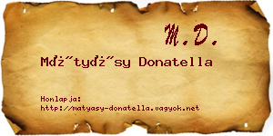 Mátyásy Donatella névjegykártya